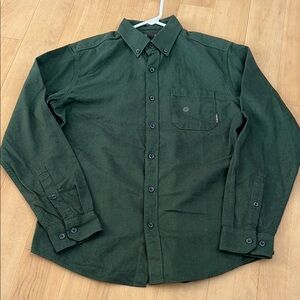 Eddie Bauer Green Casual Button Down Shirt with Long Sleeves